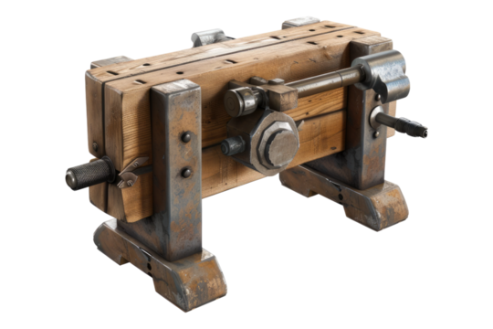 Bench vise isolated on transparent background