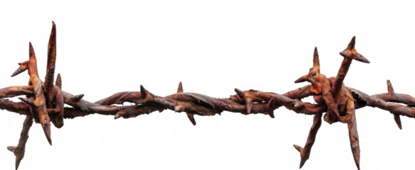 Rusty Barbed Wire Close-up
