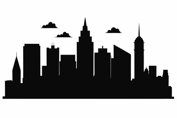 Obraz premium Boston City Massachusetts Skyline Silhouette Cityscape Vector