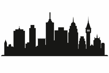 Fototapeta premium Boston City Massachusetts Skyline Silhouette Cityscape Vector