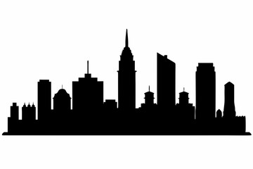 Obraz premium Sylwetka panoramy miasta Boston, Massachusetts, wektor