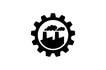 Industry icon vector. Factory icon.