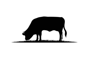Cow silhouette vector. Cow icon.