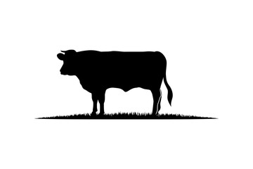 Cow silhouette vector. Cow icon.