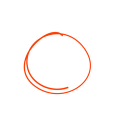 Hand drawn red circles. Highlight round frames