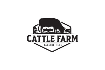 Cattle Farm Logo vector.