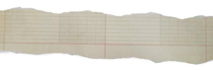 Papier podarty, komunikat, podarta krawędź papieru, podarte kartki karka z zeszytu vintage wyizolowana png