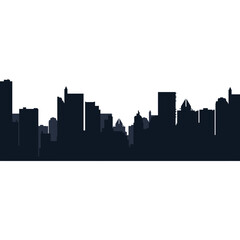 Naklejka premium City Silhouette Night