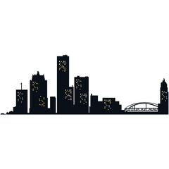 City Silhouette Night