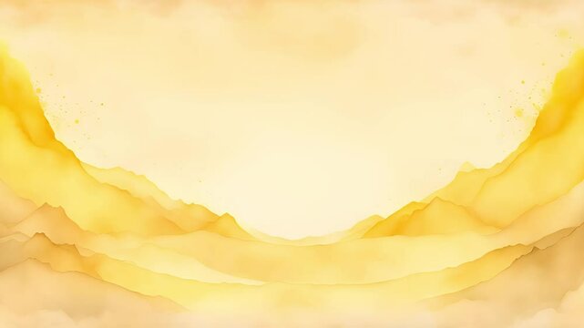 Calming pastel yellow watercolor abstract textured background video