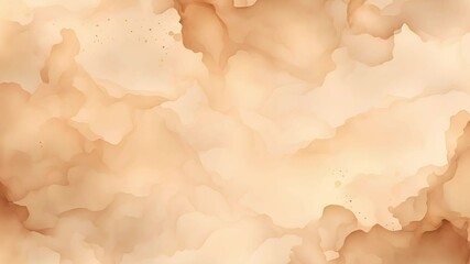Subdued pastel brown watercolor abstract textured background video