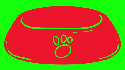 pet illustration video animation food bowl dog silhouette cat logo equipment icon care puppy meal snack feed dish animal outline kitten plate nutrition for green screen footage