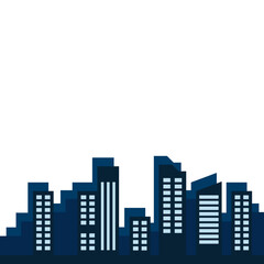 Obraz premium City Silhouette Night