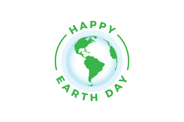 Fototapeta premium Happy Earth Day Logo vector.