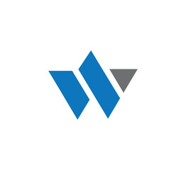 w initial logo design vector