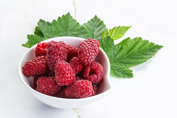 Rope sweet juicy raspberry heap