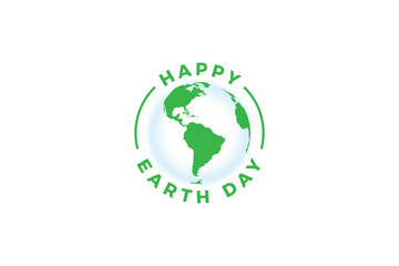 Happy Earth Day Logo vector.