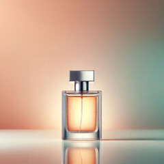 front perfume bottle isolated on white background. Straight angle. with clipping paths.