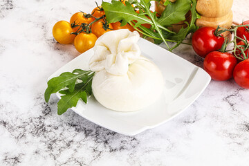 Creamy Italian traditional Burrata cheese