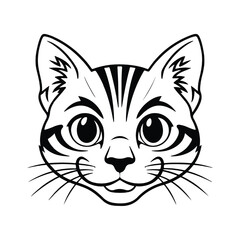 Cat Face vector art 