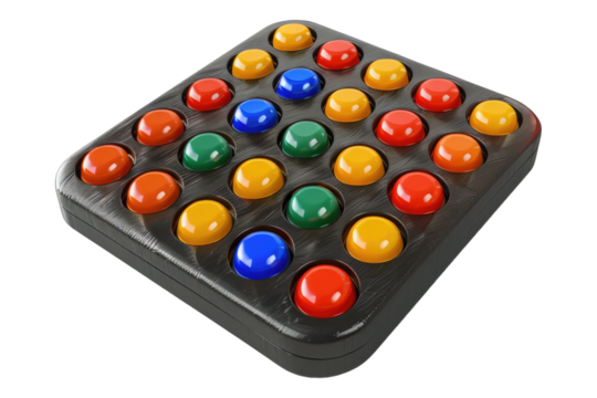 Boggle board game isolated on transparent background