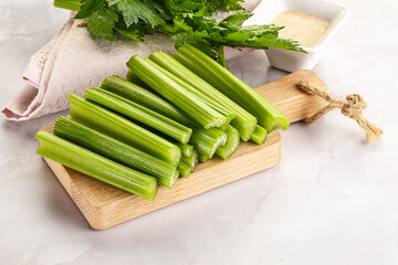 Vegan cuisine - dietary celery cticks