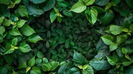 Lush Green Foliage Background.