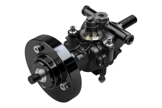 Car brake master cylinder isolated on transparent background