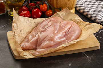 Raw chicken breast fillet for cooking
