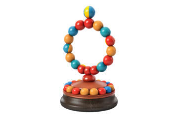 Carnival ring toss isolated on transparent background