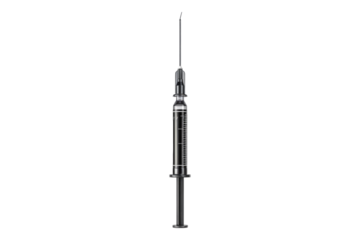 Carpool syringe for anesthesia in dentist isolated on transparent background