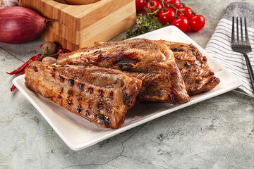 Grilled pork ribs with spices
