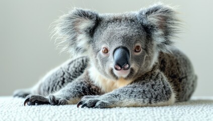 Naklejka premium Close-Up Portrait of a Koala Bear