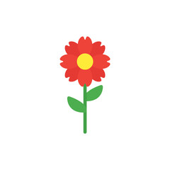 flowers icon color or logo illustration flat color style	