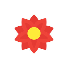 flowers icon color or logo illustration flat color style	