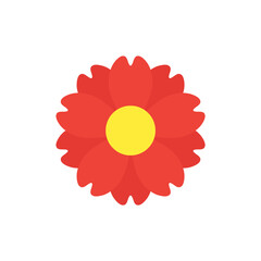 flowers icon color or logo illustration flat color style	