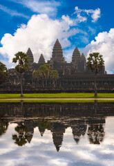 Angkor Wat, ancient temple ruins in Cambodia