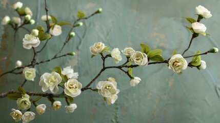 Faux green blossom