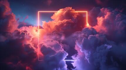 Obraz premium neon cloud backround