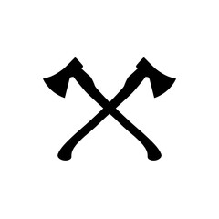 Cross Axe icon vector.