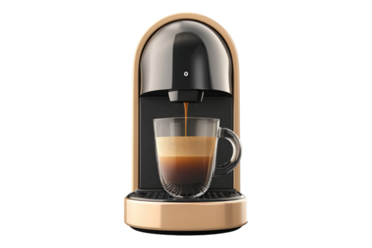 Coffee pod machine isolated on transparent background - Powered by Adobe