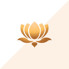 golden lotus flower a sign of wellness in full vector 