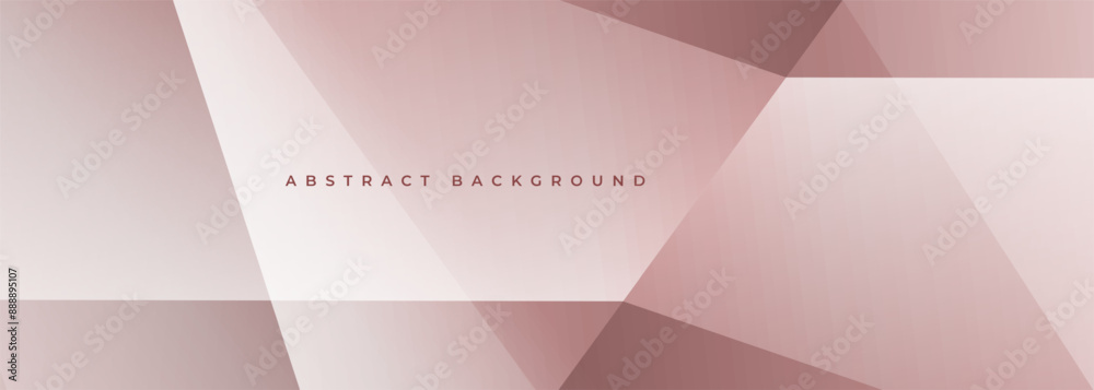 Aufkleber Soft pink modern abstract wide banner with geometric shapes. Light rose vector abstract background.