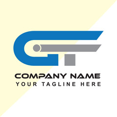 Fototapeta premium gf business logo design