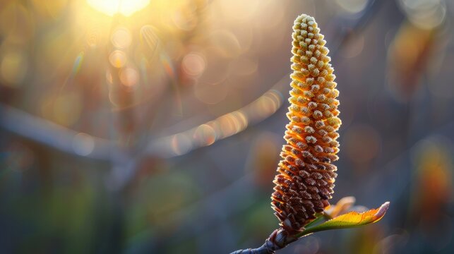 Beauty of Saccharum spontaneum Catkin at dusk