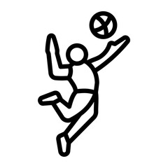 Serving Volleyball Icon