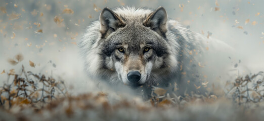 Obraz premium Wolf wallpaper. Wolf poster