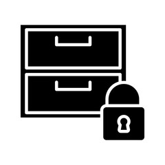 Obraz premium drawer with lock icon color editable