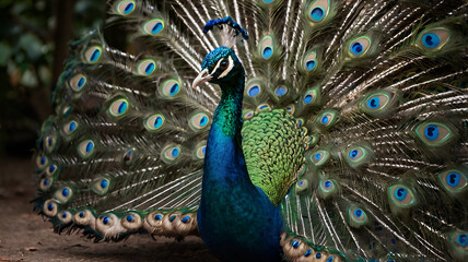 Obraz premium Close up of peacock, 300dpi.