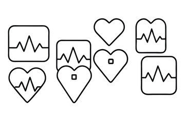 Heart Rate Monitor Vibrant Line Art Illustration Ideas Inspiration